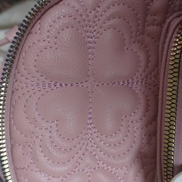 Betsey Johnson Dog Mini Backback Heart Quilted Pink Bag! Dusty Rose, EUC - Picture 10 of 10